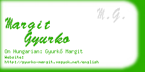 margit gyurko business card